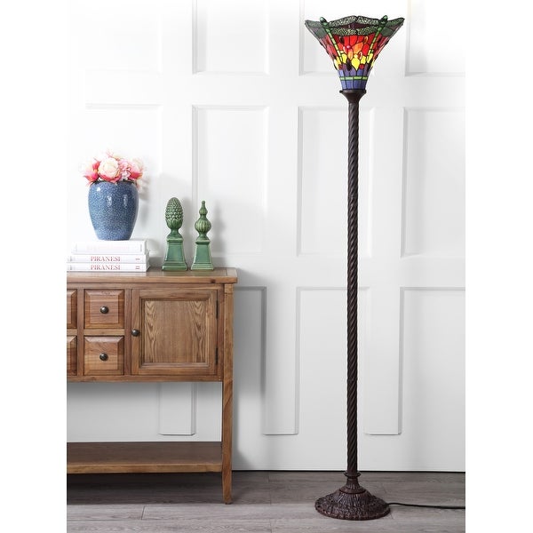 Davis Tiffany-Style 71 Torchiere LED Floor Lamp