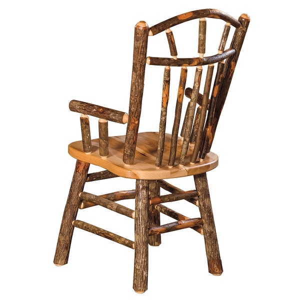 Set of 2 Hickory Log Wagon Wheel Arm Chairs - Overstock - 33601728