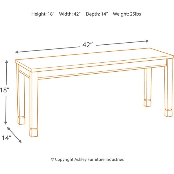 Signature Design by Ashley Whitesburg Dining Bench - Overstock - 37475