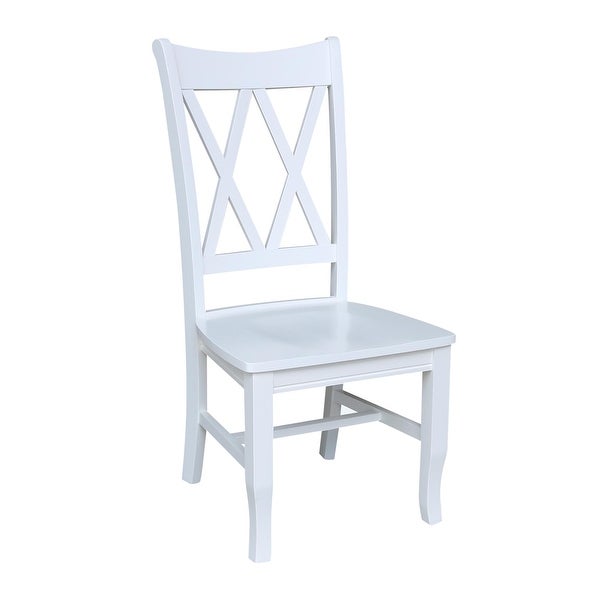 Double XX Solid Wood Chairs - Set of Two - Overstock - 29901684