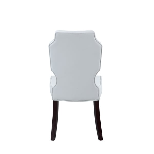 Chic Home Lennon Leather Button-tufted Turned Wooden Leg Dining Chair