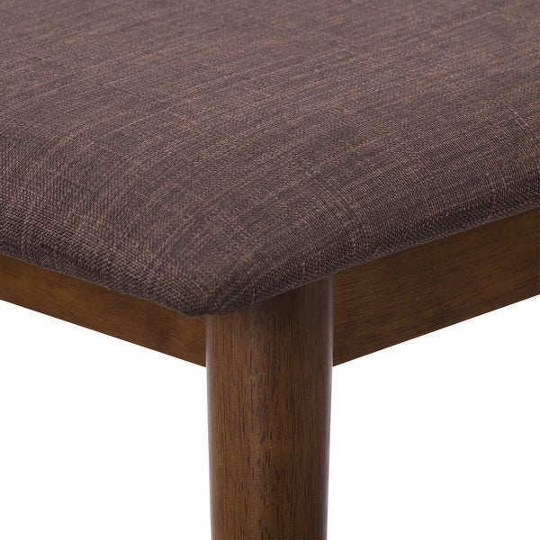 CorLiving Branson Dining Bench with Brown Tweed Cushion - Overstock -