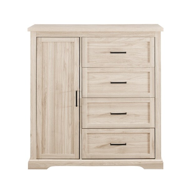 Middlebrook Groove Door 4-Drawer Wardrobe Armoire - - 33128351