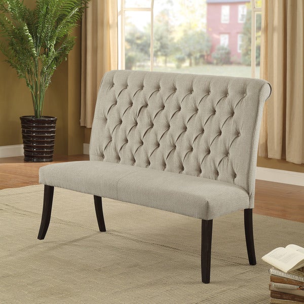 Furniture of America Sheila Contemporary Tufted Fabric 2-seater Dining