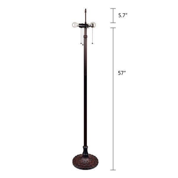 Tiffany-Style Dragonfly Design Dark Bronze Floor Lamp - Dark Bronze -