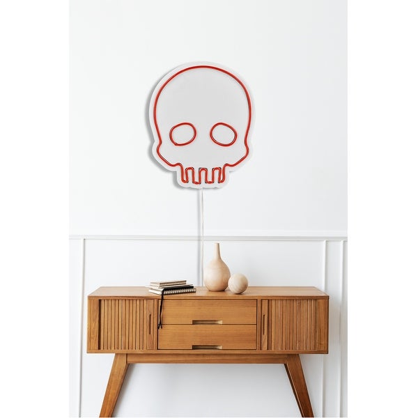 13.8 Novelty Skull Led Neon Sign Wall Décor - 0.8