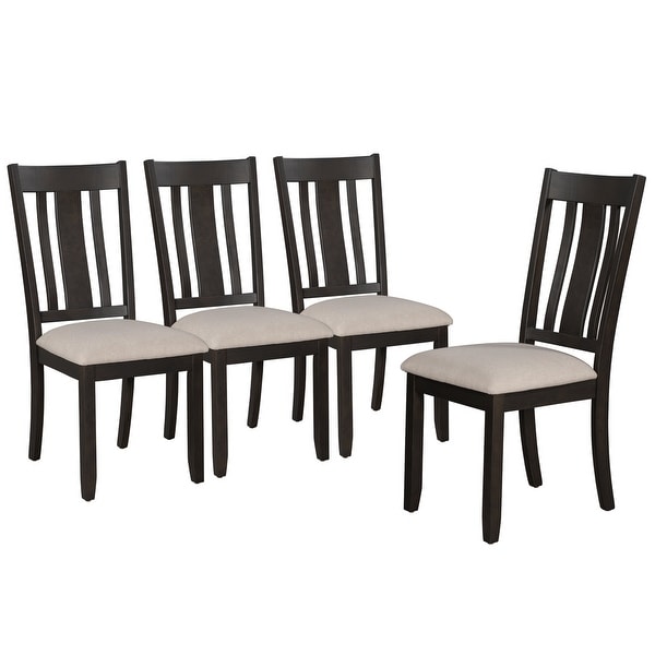 Industrial Style Wooden Dining Chairs with Ergonomic Design & Solid Wo