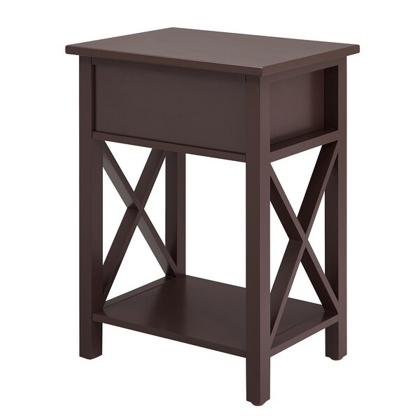 Alisa Bedside Table Set of 2 Night Stand Wooden End Tables Set of 2 Si