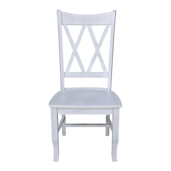 Double XX Solid Wood Chairs - Set of Two - Overstock - 29901684