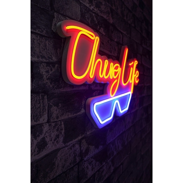 19.3 Novelty Thug Life Led Neon Sign Wall Décor - 0.8