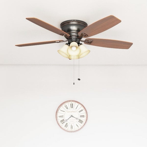 Honeywell Glen Alden 4-light Oil Rubbed Bronze Hugger Ceiling Fan | Ov