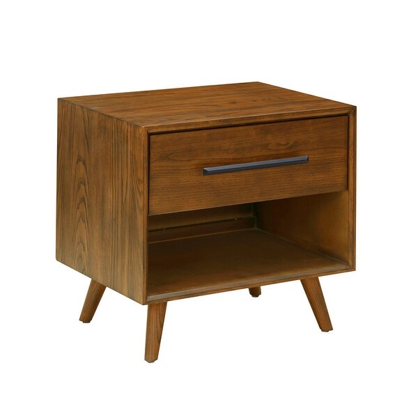 Emery Pecan Wood Nightstand - - 36078423