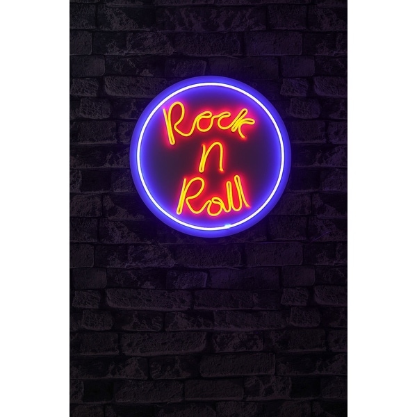 15.7 Novelty Rock n Roll Led Neon Sign Wall Décor - 0.8