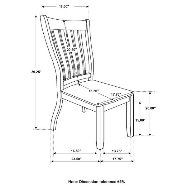 Set of 2 Dining Side Chairs in Espresso and White - Overstock - 349356