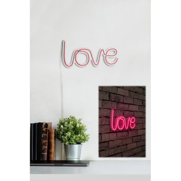 14.6 Novelty Love Led Neon Sign Wall Décor - Overstock - 36874682