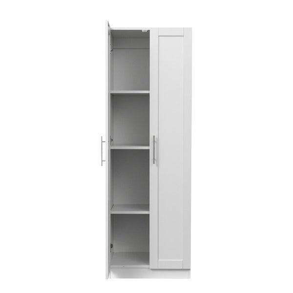 High Wardrobe and Kitchen Cabinet with 2 Doors and 3 Partitions to Sep