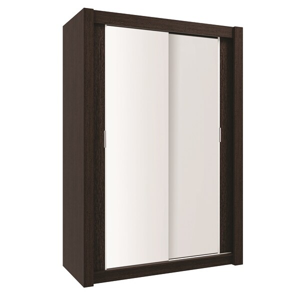 Coronado Modern Wooden Wardrobe - Armoire with Mirror - 59 Inch Wide -