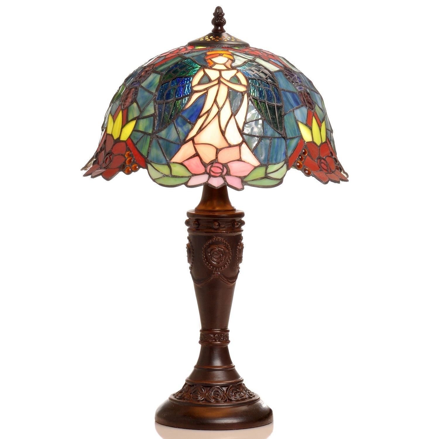 Tiffany-style Angel Table Lamp - Overstock - 27102545