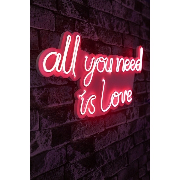 23.6 Novelty All You Need is Love Led Neon Sign Wall Décor - 0.8