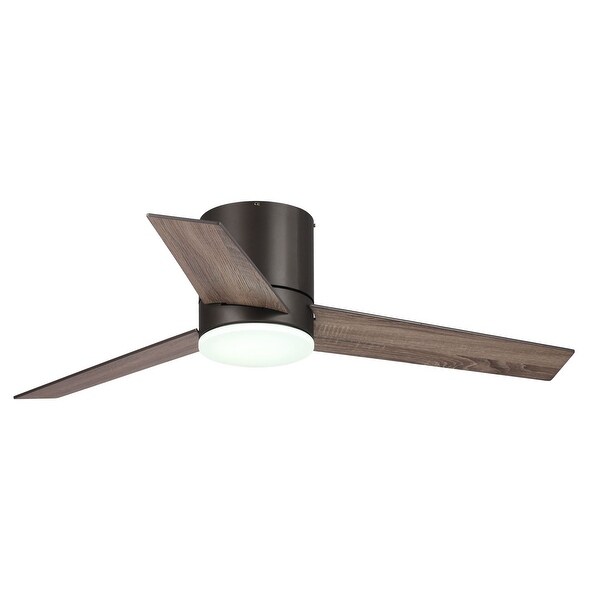 48 Oil-rubbed Bronze LED Hugger/ Low Profile Ceiling Fan with Remote |