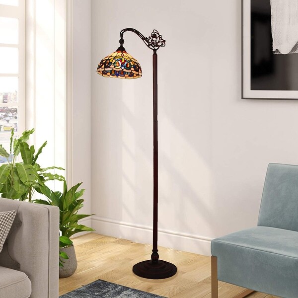 Tiffany-Style Victorian Design 1-light Dark Bronze Floor Lamp - Overst