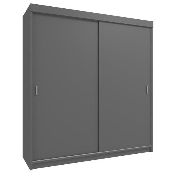 Hicksville Modern Wooden Wardrobe - Armoire - 80 Inch Wide - - 3633794