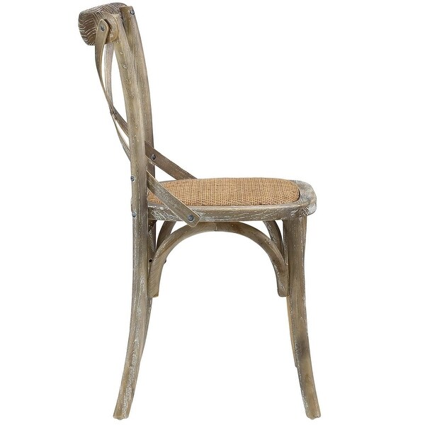 Winston Country Style Cross Back Grey Dining Chair - Overstock - 36883