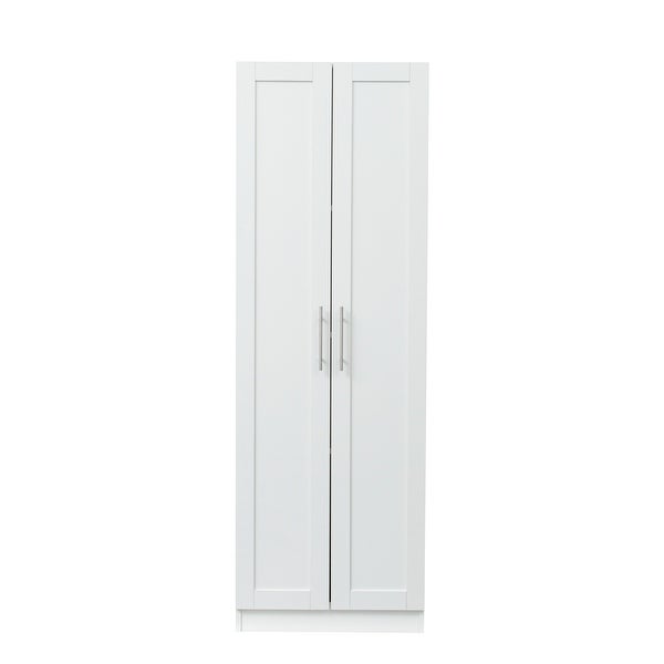 High Wardrobe and Kitchen Cabinet with 2 Doors and 3 Partitions to Sep