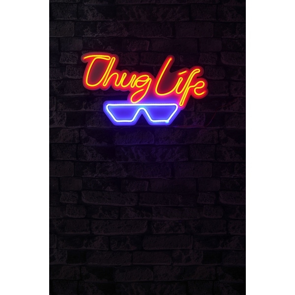 19.3 Novelty Thug Life Led Neon Sign Wall Décor - 0.8