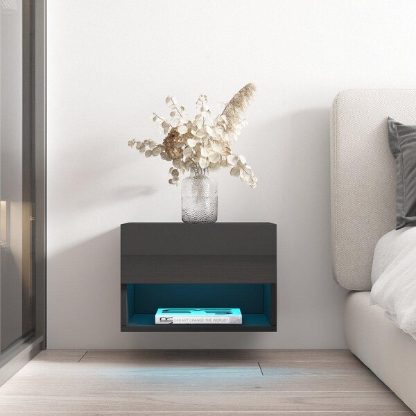 Air Modern Wall-mounted Floating Nightstand - - 35087513