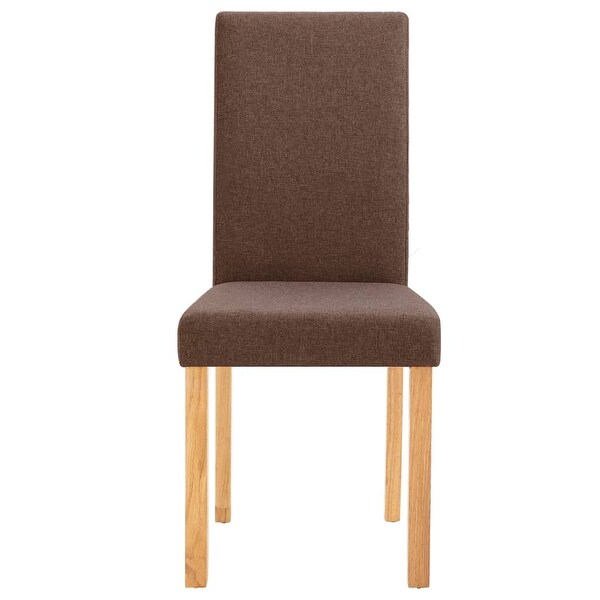 Dining Chairs 4 pcs Brown Fabric - Overstock - 36213308