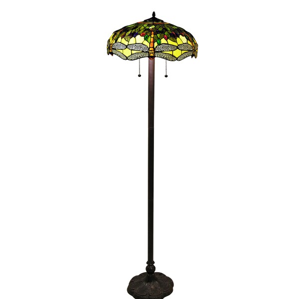 Hailey Tiffany-style Floor Lamp - Overstock - 10139125