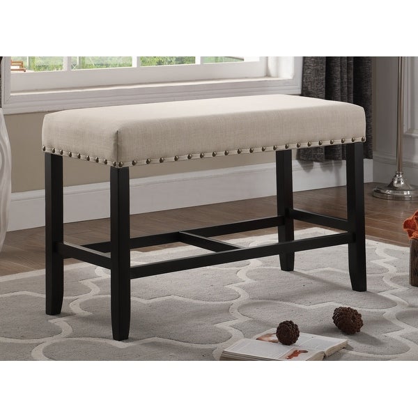 Biony Tufted Bench, Tan - Overstock - 36309215