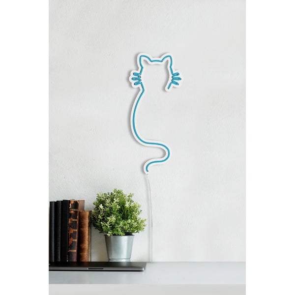 18.9 Novelty Cat Led Neon Sign Wall Décor - Overstock - 36874687