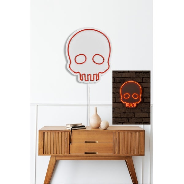 13.8 Novelty Skull Led Neon Sign Wall Décor - 0.8