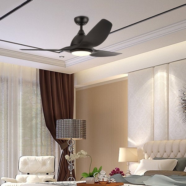 CO-Z 52 3-Blade Contemporary Reversible LED Ceiling Fan with Light Kit