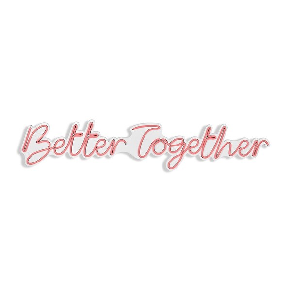 33.1 Novelty Better Together Led Neon Sign Wall Décor - Overstock - 3