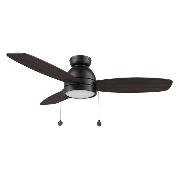 Reed 48-inch Indoor Ceiling Fan with Pull Chain,Dimmable LED Light Kit