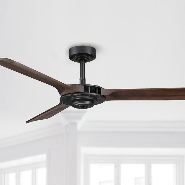 Aerofanture 52-inch Wood 3-blade Outdoor Porch Ceiling Fan with Remote