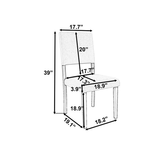 Clihome Mid-Century Wood Upholstered Dining Chairs(Set of 4) - Oversto