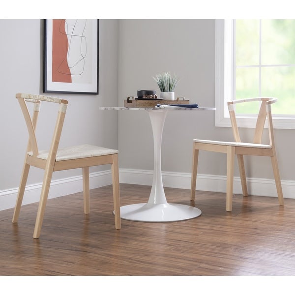 Fishel Solid Natural Wood Dining Chair - Overstock - 34532987