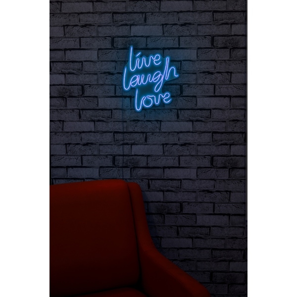 14 Novelty Live Laugh Love Led Neon Sign Wall Décor - Overstock - 368