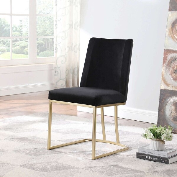 Velvet Upolstered Side Dining Chairs(Set of 2) - Overstock - 37181005