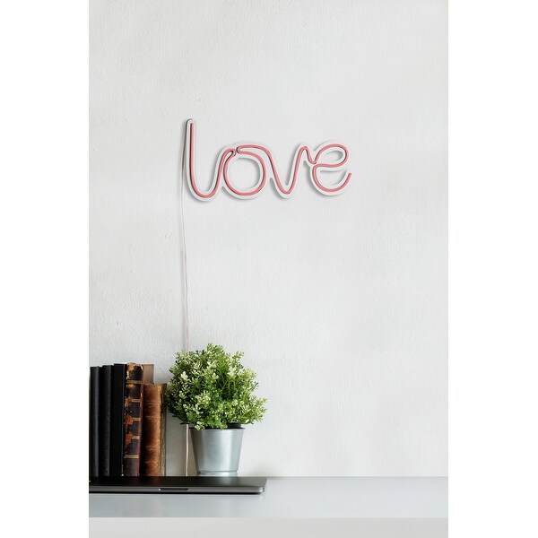 14.6 Novelty Love Led Neon Sign Wall Décor - Overstock - 36874682