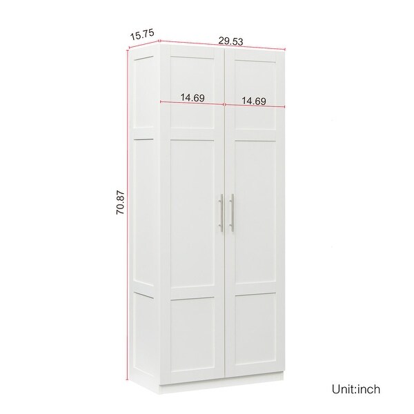 Wooden locker, 2 doors, 3 shelves, wardrobe closet, separate kitchen s