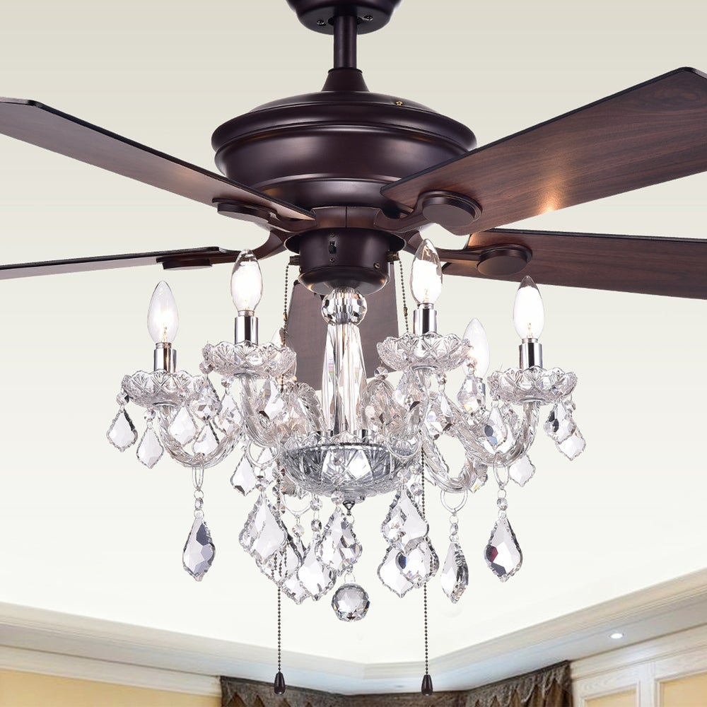 Warehouse of Tiffany Havorand 5-blade Ceiling Fan - Brown | Overstock.