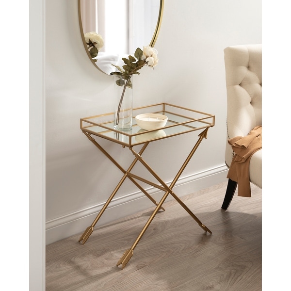 Silver Orchid Jalabert Arrow Metal Accent Table - 21x14x26 - - 2034033