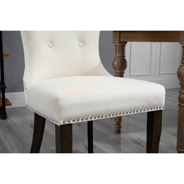 Dining Chair Tufted Armless Chair Upholstered Accent Chair, Set of 2,