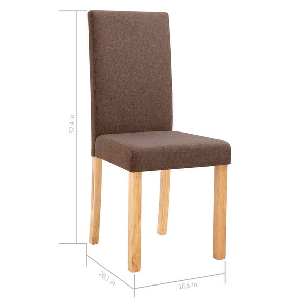 Dining Chairs 4 pcs Brown Fabric - Overstock - 36213308