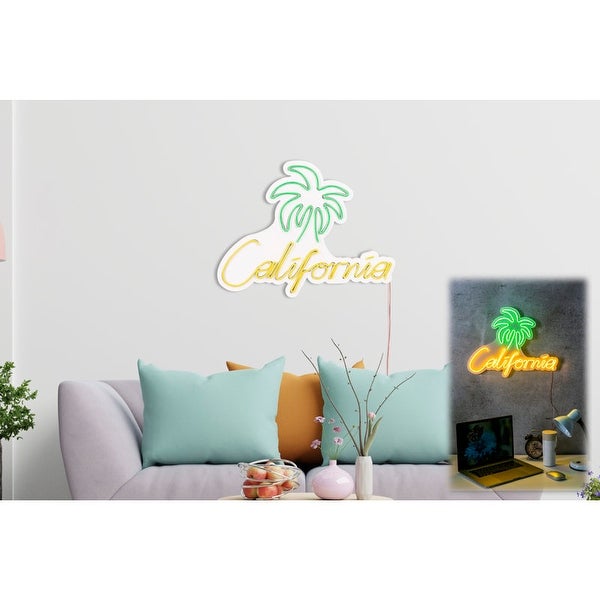 19.7 US Novelty California Led Neon Sign Wall Décor - Overstock - 368